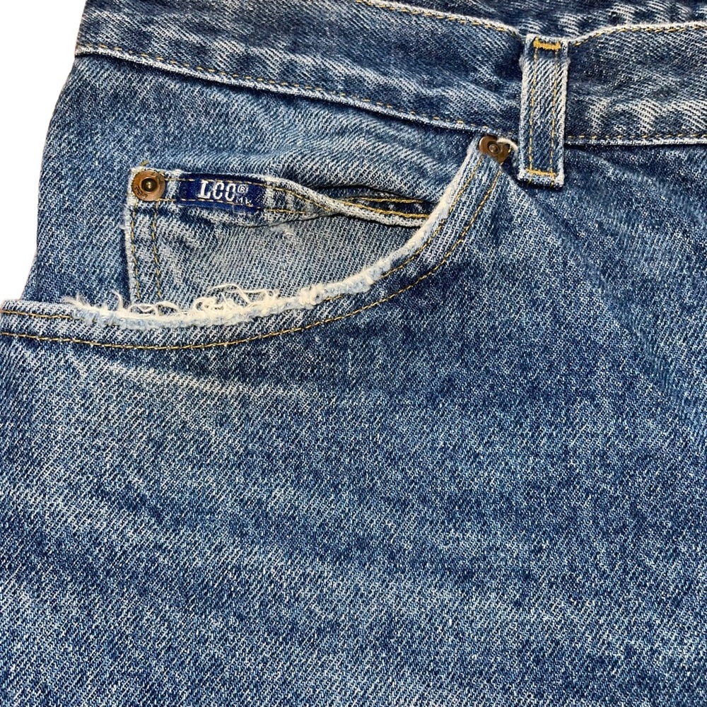 Vintage Lee Men’s Denim Jeans 36 x 30 80’s 90’s Retro Faded Distressed Lee Jeans - Picture 3 of 7